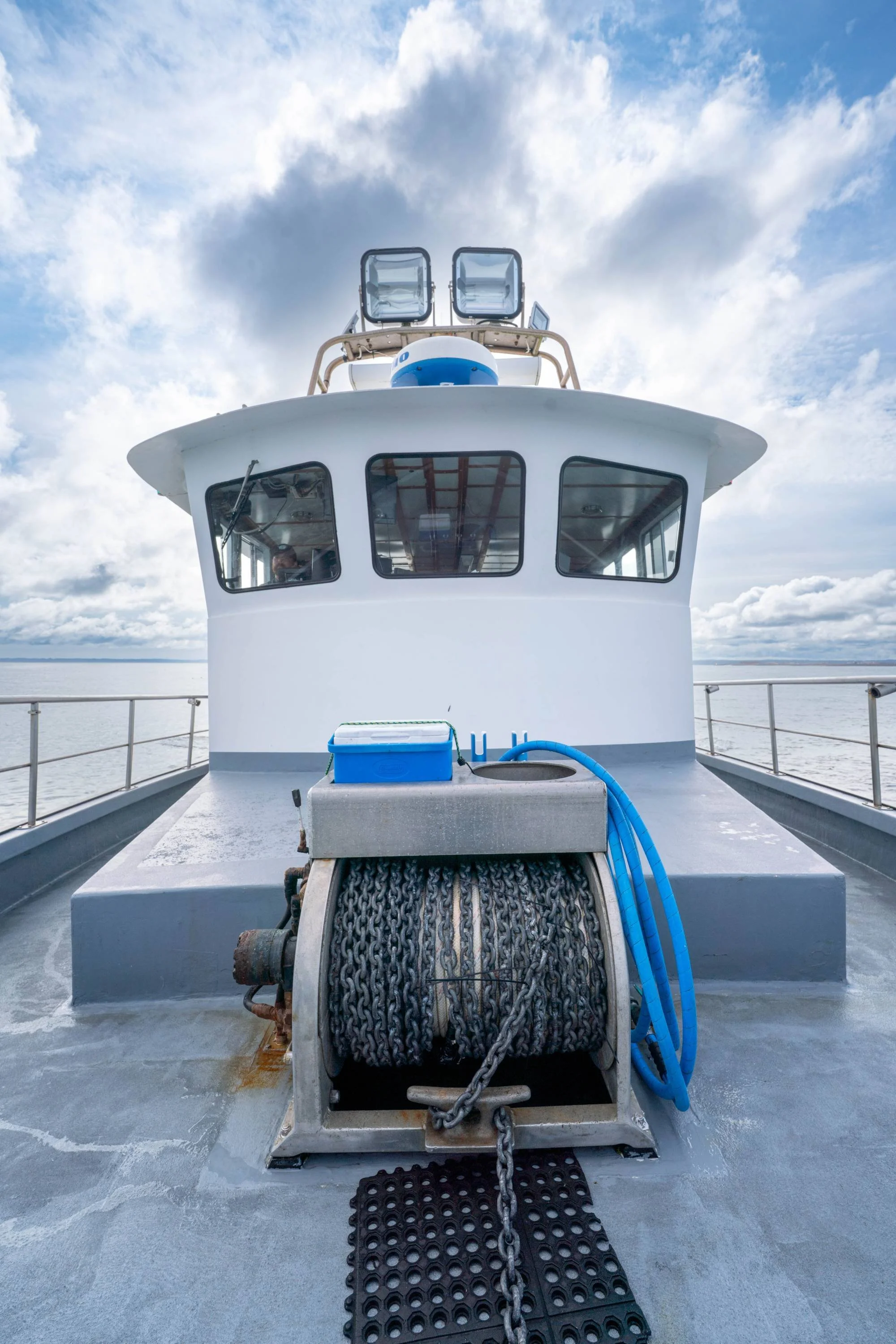 Anchor chain on fishing boat