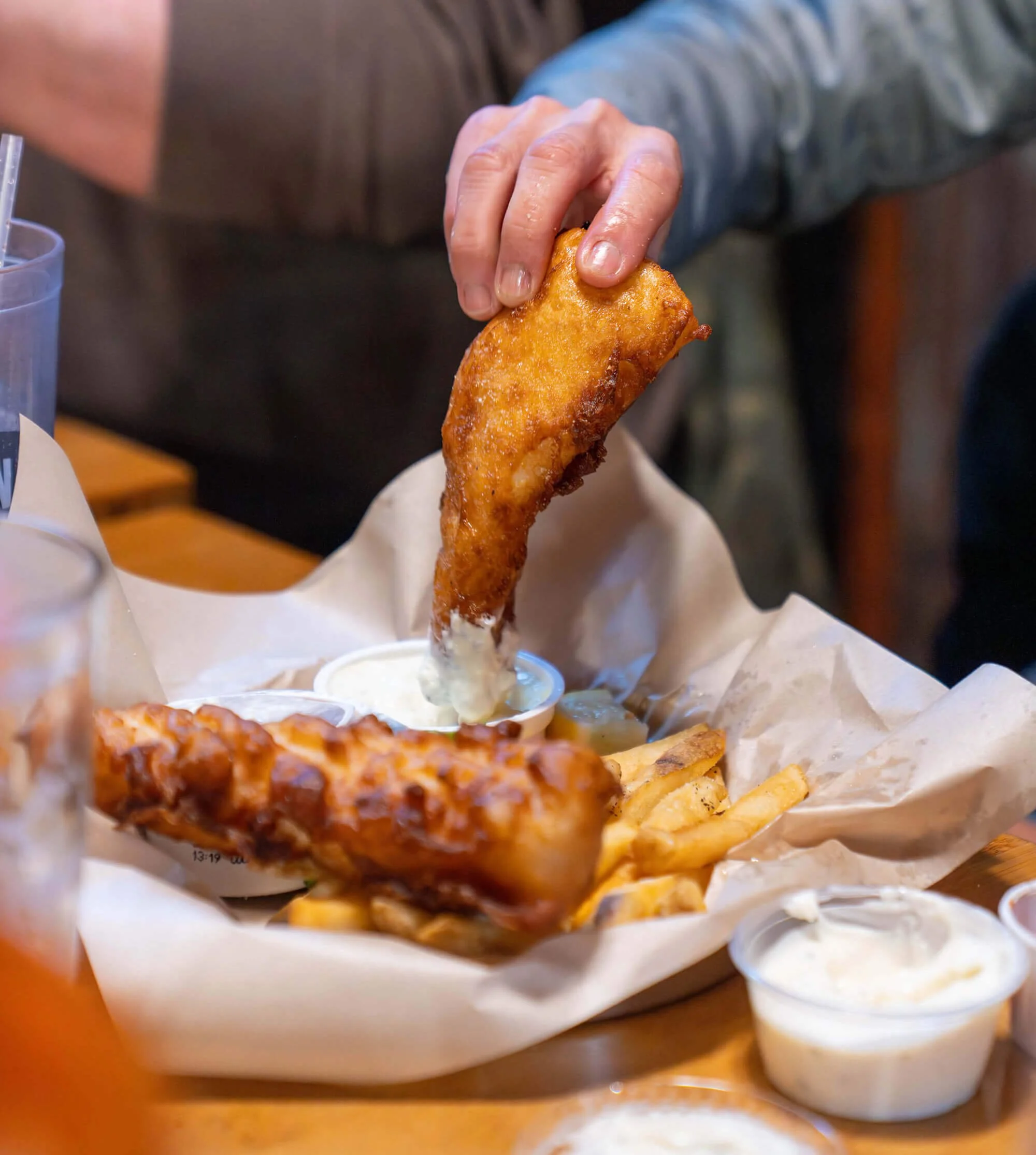 Plate of fish and chips