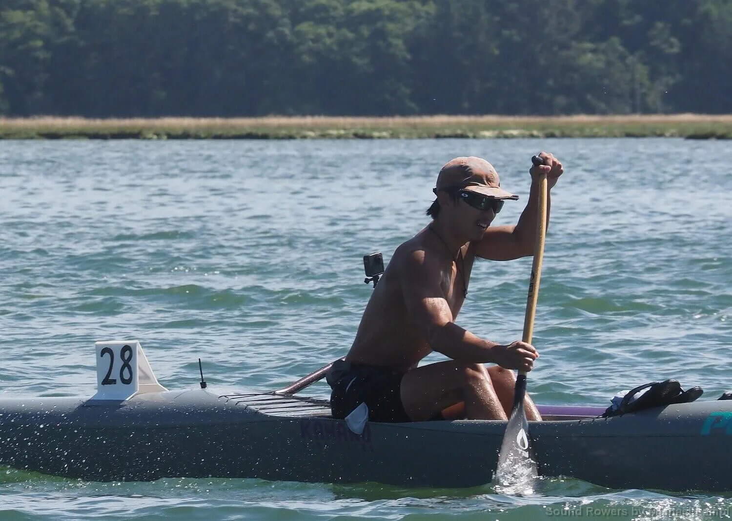 Elk River challenge paddling kayaker