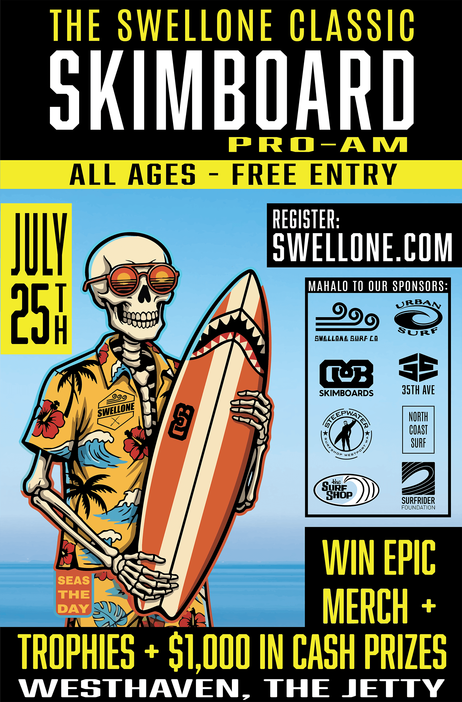 Swellone Skimboard Classic poster