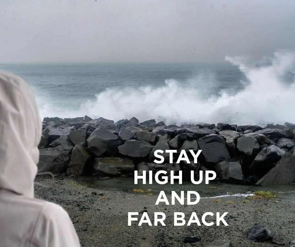 Stay high up and far back