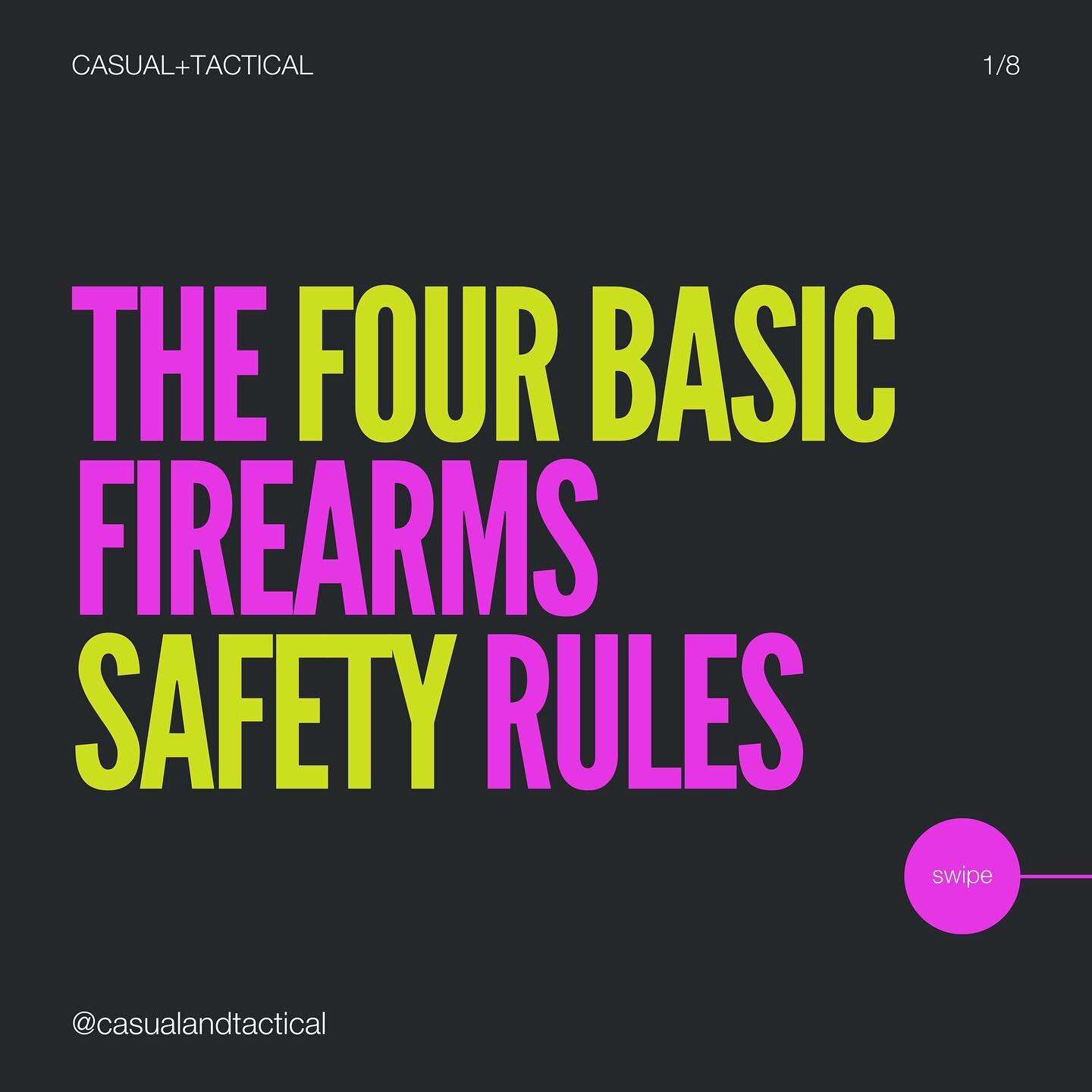 There&rsquo;s no amount of experience that precludes you from practicing the four basic firearms safety rules.

They apply every time and all the time. 

Learn them. Memorize them. Practice them.

Swipe to the summary slide and share it to your story