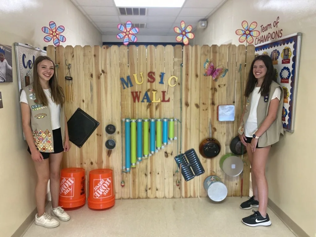 Girl Scouts from Troop 3324 complete project for The Champion Center