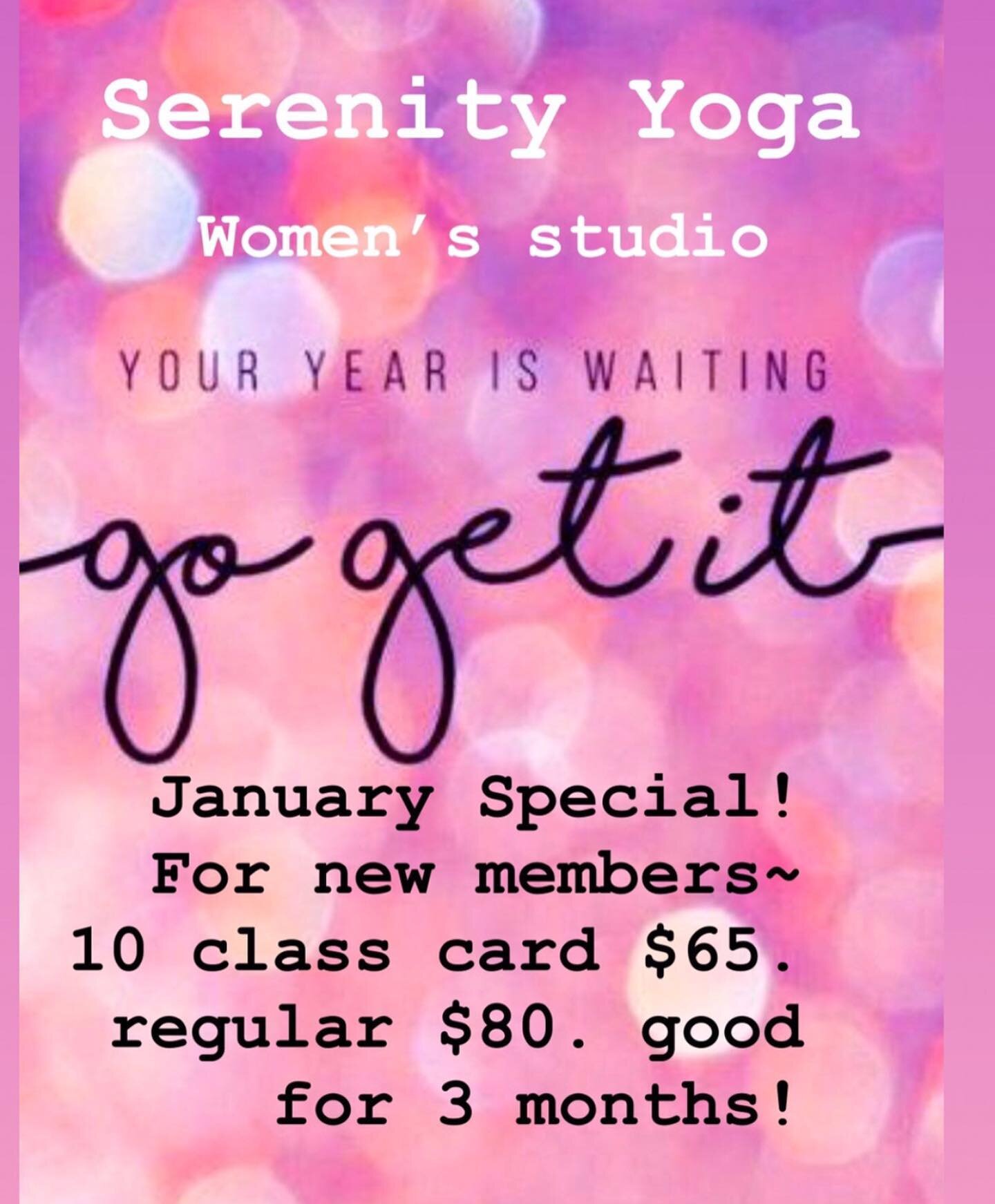 Ladies!!!! 👯&zwj;♀️ New to Yoga or the Mineola &amp; surrounding areas and have been curious about the practice??? 

💫 Serenity Yoga in Mineola is doing a special the month of January for NEW members!

🌟 $65 for 10 classes
👀 That is $6.50 a class