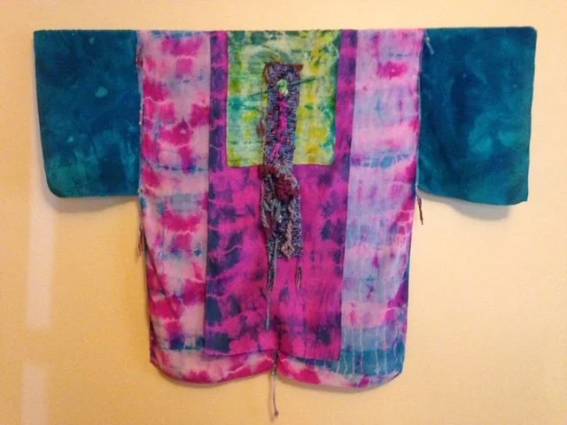Hand Dyed Silk Kimono Wall Art