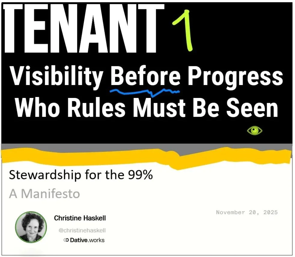 Tenant 1: Visibility Before Progress
