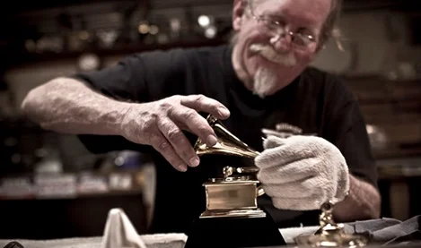 John Billings, mold maker of the only award still made in America, in his studio In Colorado. Image credit: Tadd Myers