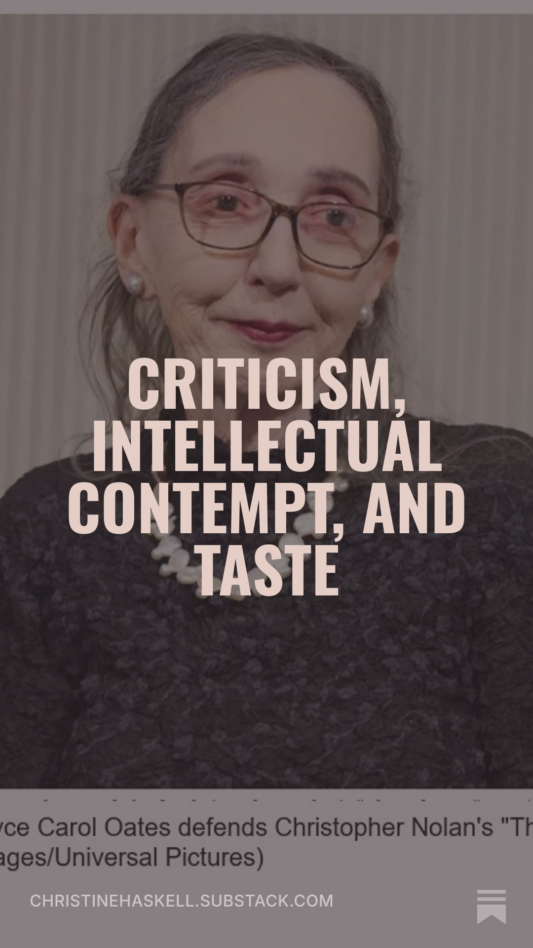 Criticism, Intellectual Contempt, and Taste