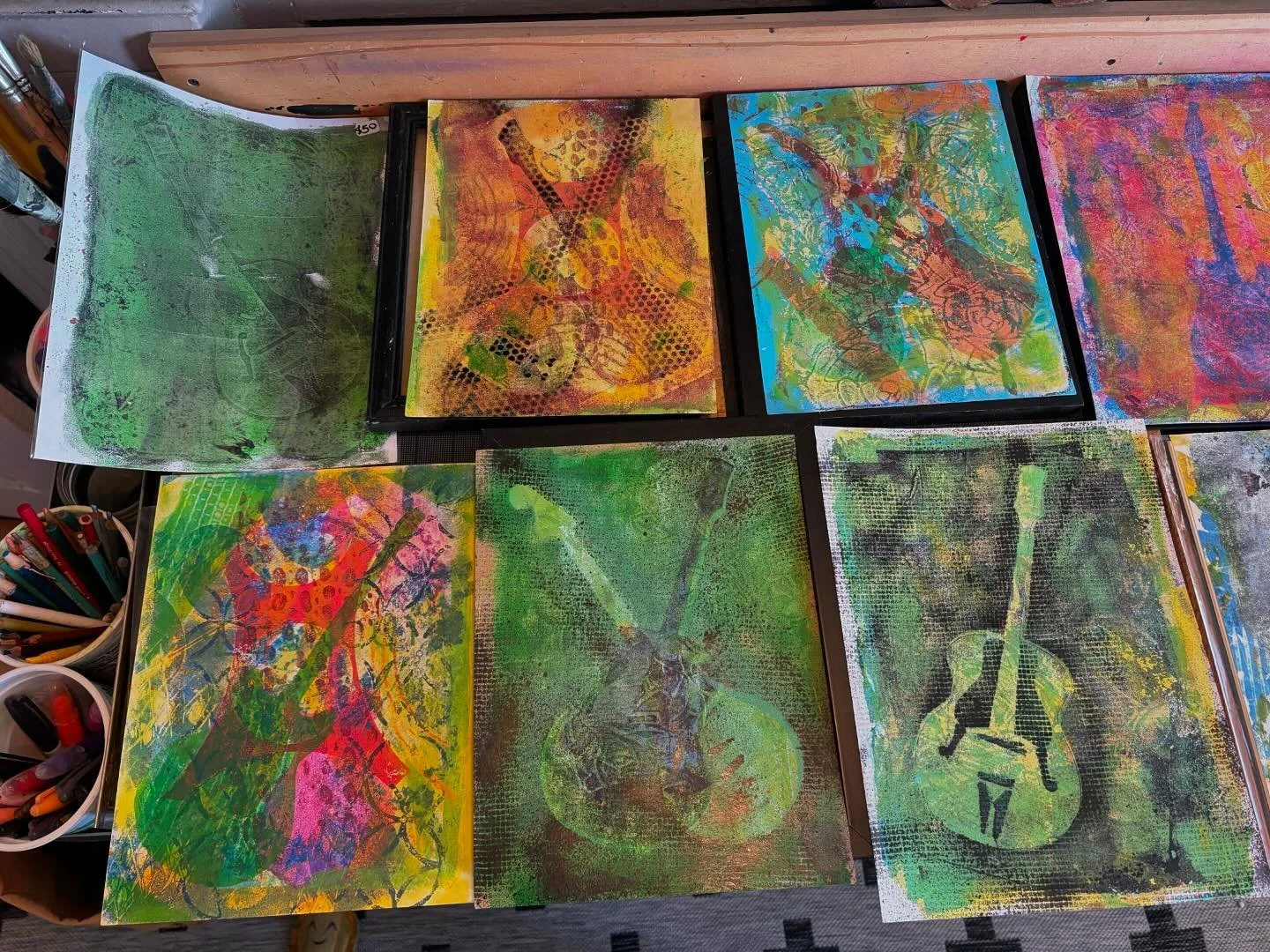 Found frames and mono prints!
I&rsquo;m framing a few of my guitar prints to submit to a prop house for possible rental.
I have a few of these available for sale as well.
#monoprint #electricguitar #texture #subtexture #proprentals #artforrent #proph