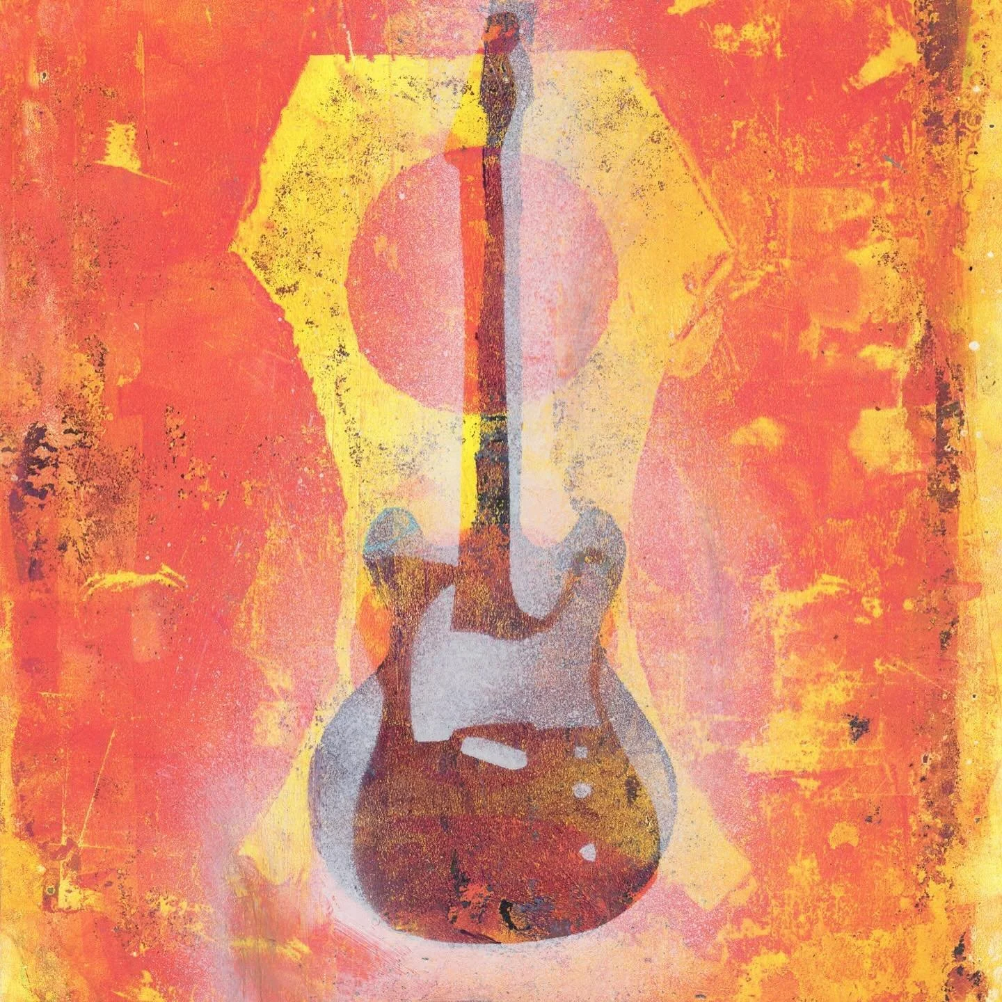 Here&rsquo;s a few gelliplate mono prints. I used an ok guitar calendar to make stencils. 11x14&rdquo; on Bristol.
#monoprint #gelliplate #texture #subtexture #electricguitar #guitarart #artforsale #artforsaleoninstagram #brooklynartist