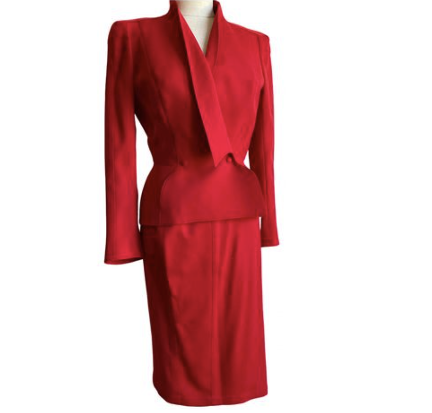 THIERRY MUGLER WOOL DRESS- SECOND HAND VESTIAIRE COLLECTIVE £1,139.03