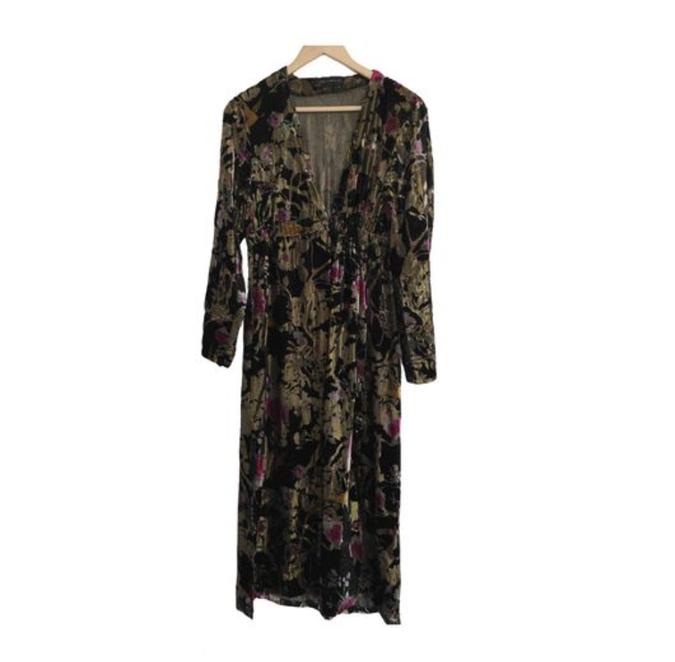 VELVET COAT  - MULTICOLOUR- SECOND HAND VESTIAIRE COLLECTIVE £59.23