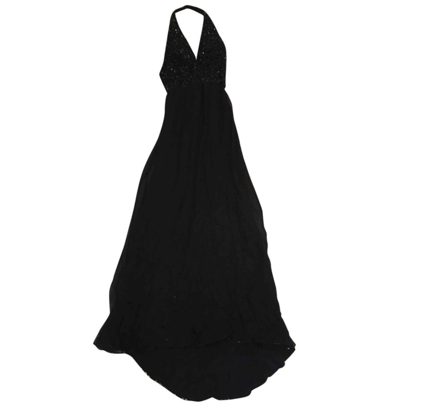 ELI SAAB HAUTE COUTURE BLACK SILK  DRESS - 2014/2015 - PRE WORN - £908.15 