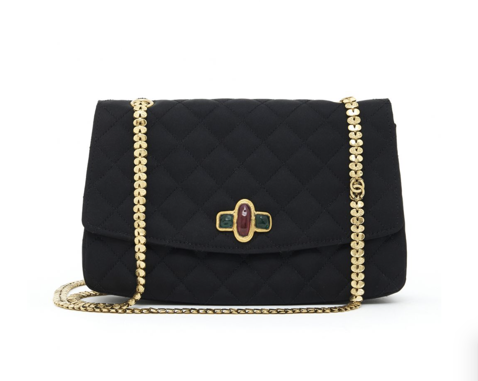 CHANEL HAUTE COUTURE TIMELESS OR CLASSIC SERIES BAG IN BLACK SILK SATIN, - £3,129.58