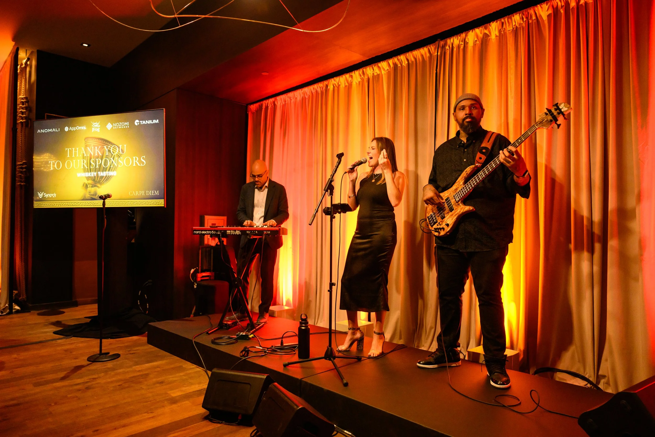 Whiskey Tasting event was accompanied by a Jazz band.
