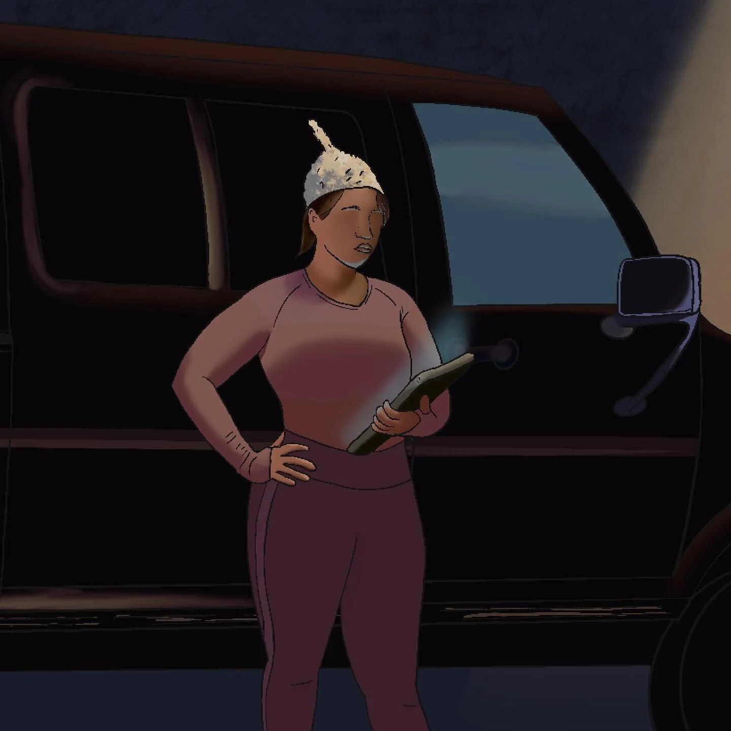 BEHIND THE ARTWORK: Lian made a real tin foil hat to make the artwork the finale&hellip; Wonder if it works? 🤔