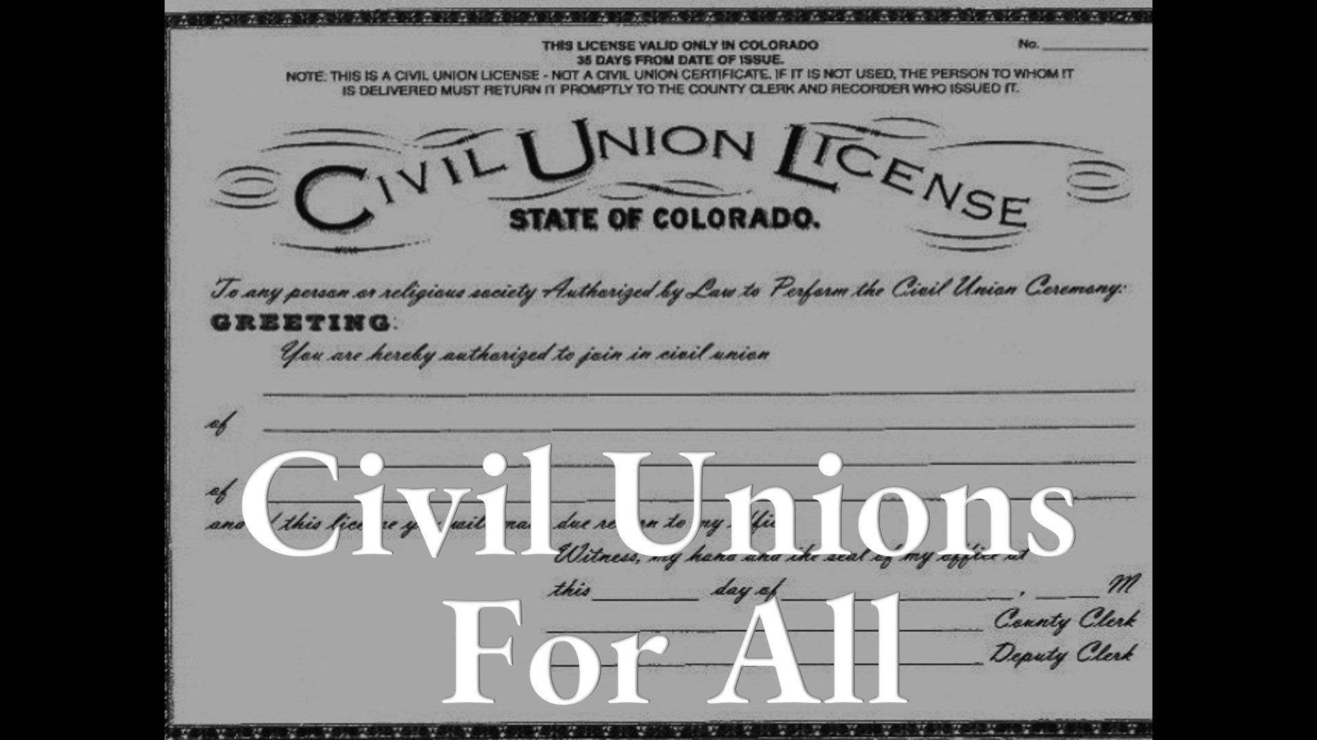 Civil Unions for All