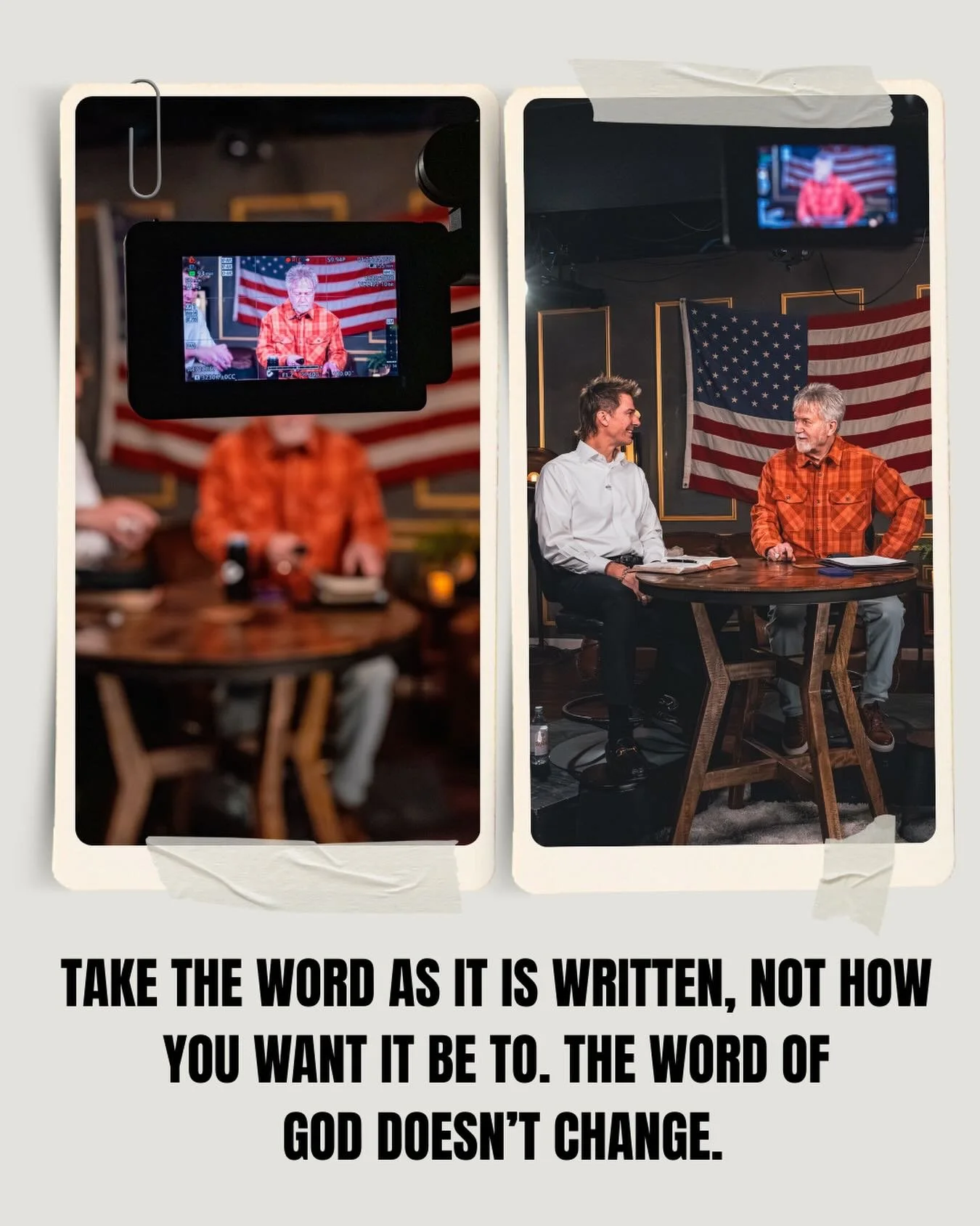 The Word of God is the same yesterday, today, and forever!! Don&rsquo;t try to make the Word fit your feelings, make your feelings fit with the Word by being a doer!! No compromise, no excuses!

Join Dr. Dean and Pastor Greg LIVE Monday-Friday @ 11am