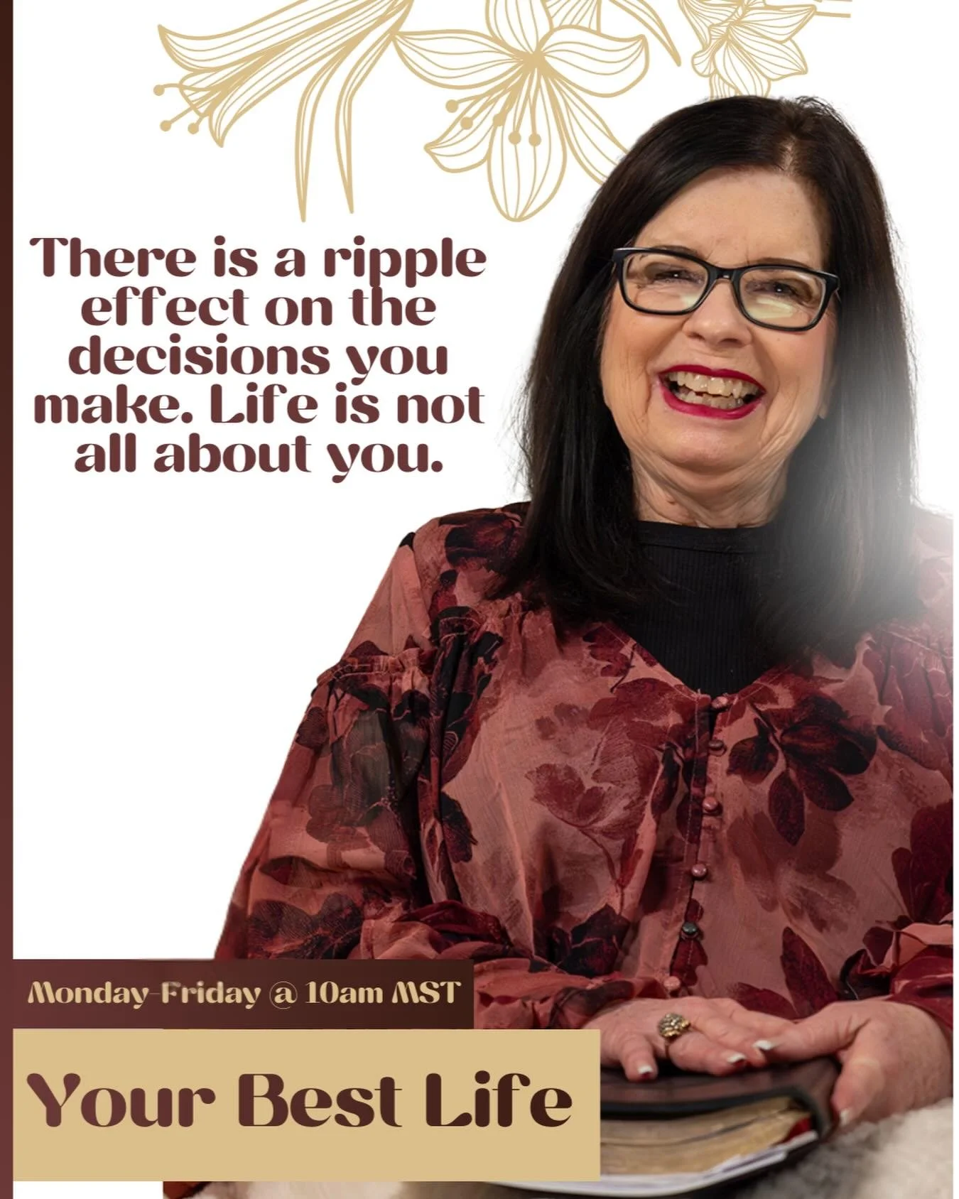 Your life matters!! We are all connected!! Join Dr. Kathy this week on Your Best Life. Monday-Friday at 10am MST. Watch LIVE on X and YouTube: chooselife CHURCH