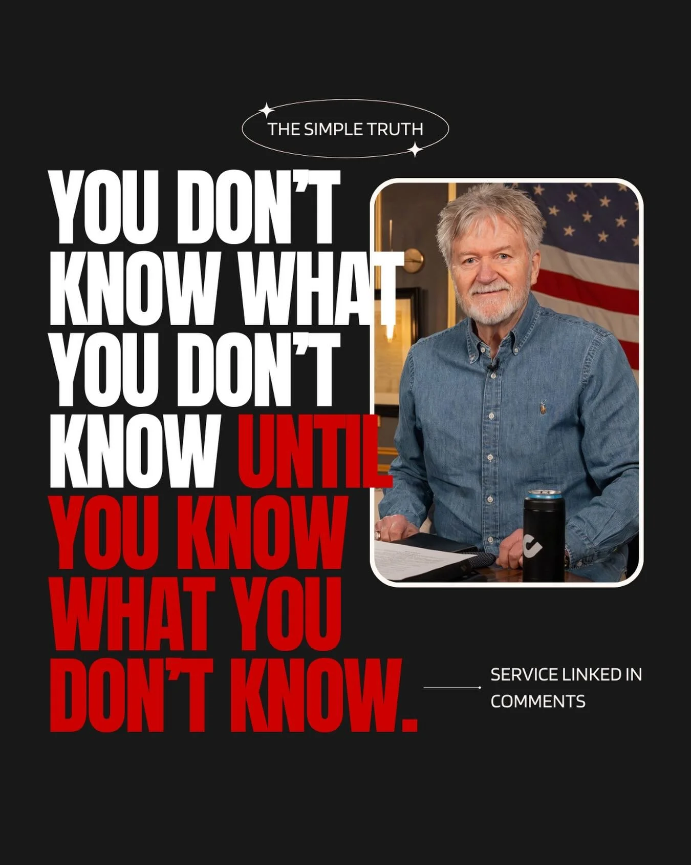 You have to know! Study, listen to messages, read- become a lifelong learner so you can continue growing! Watch back this Simple Truth message with Dr. Dean and Pastor Greg! Message link is in the comments!