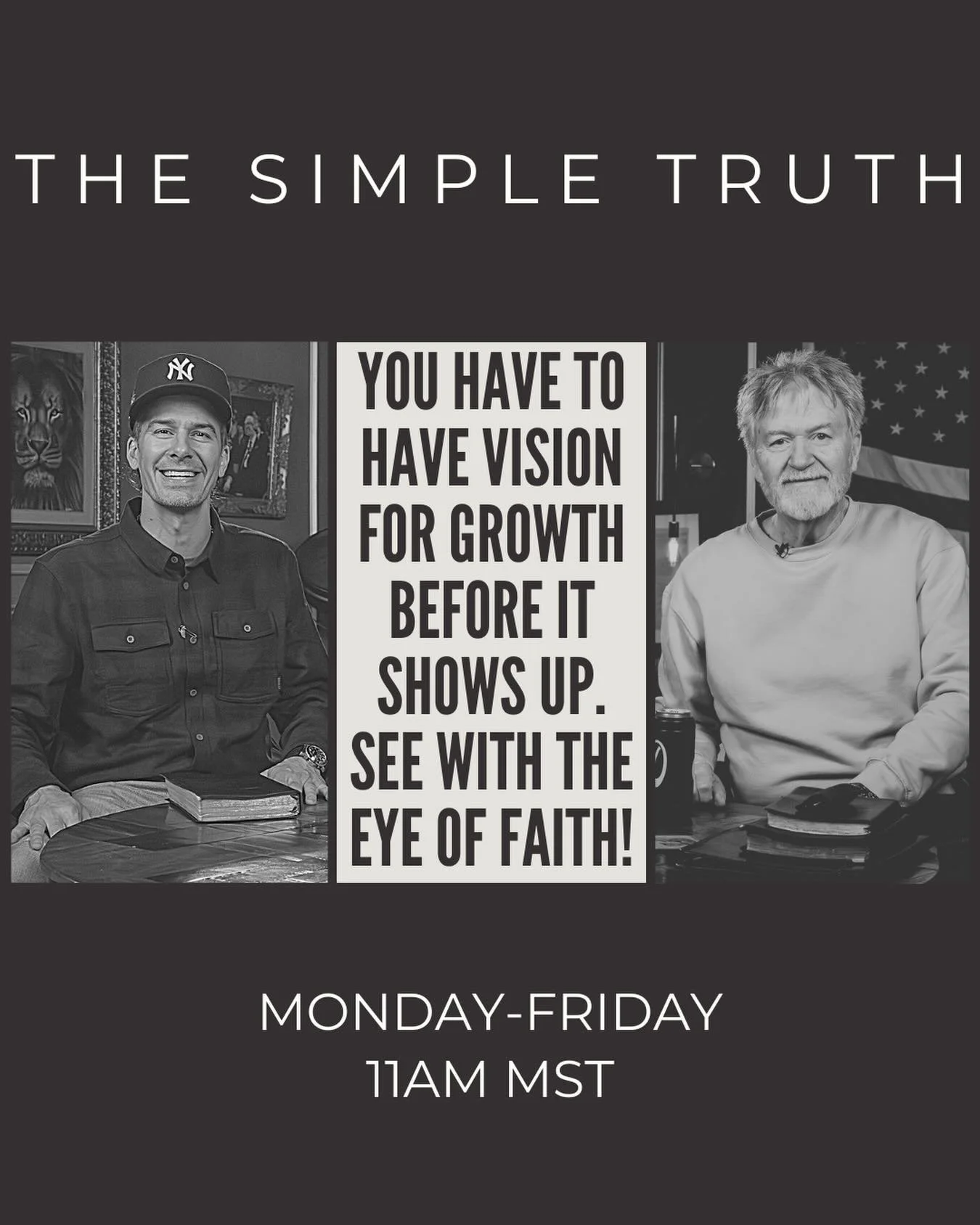 Don&rsquo;t settle for small- set your faith for greater! Join Dr. Dean and Pastor Greg live next week for The Simple Truth, Monday- Friday at 11am MST! Live on YouTube and X: chooselife CHURCH