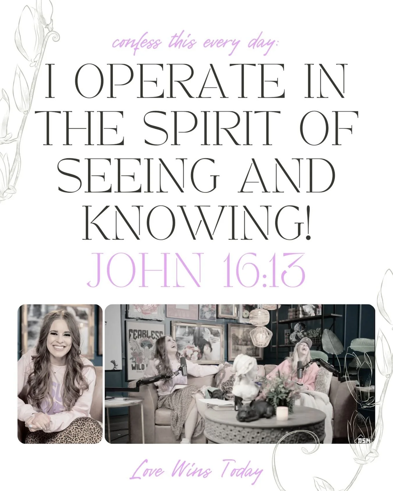 Confess this every day! And don&rsquo;t forget to join Pastor Charity and Pastor Faith for Love Wins Today, Monday-Friday at 7:30am MST! Live on YouTube and X: chooselife CHURCH