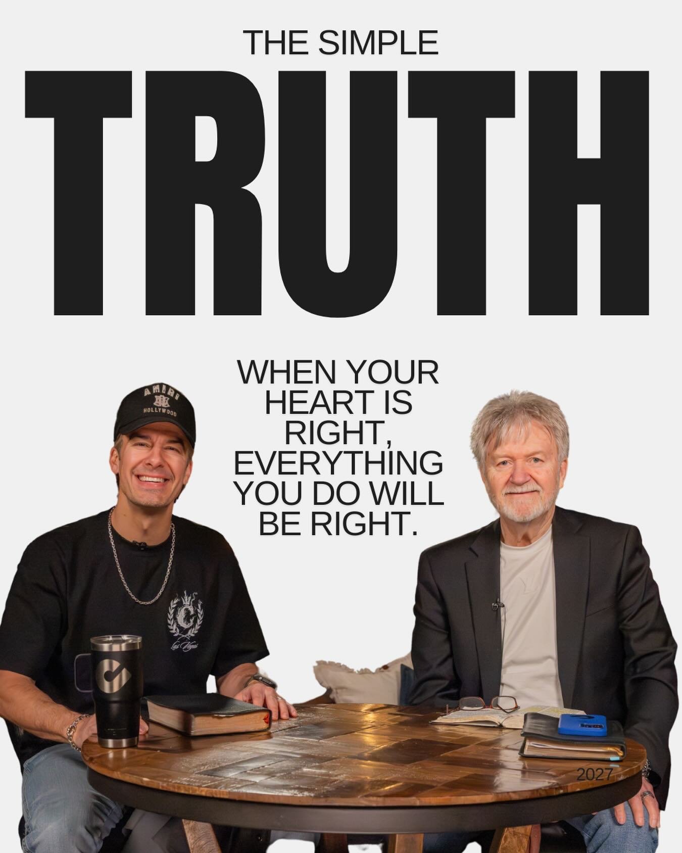 Keep your heart right!! Join Dr. Dean and Pastor Greg for The Simple Truth! New episode airing March 23rd at 11am MST!