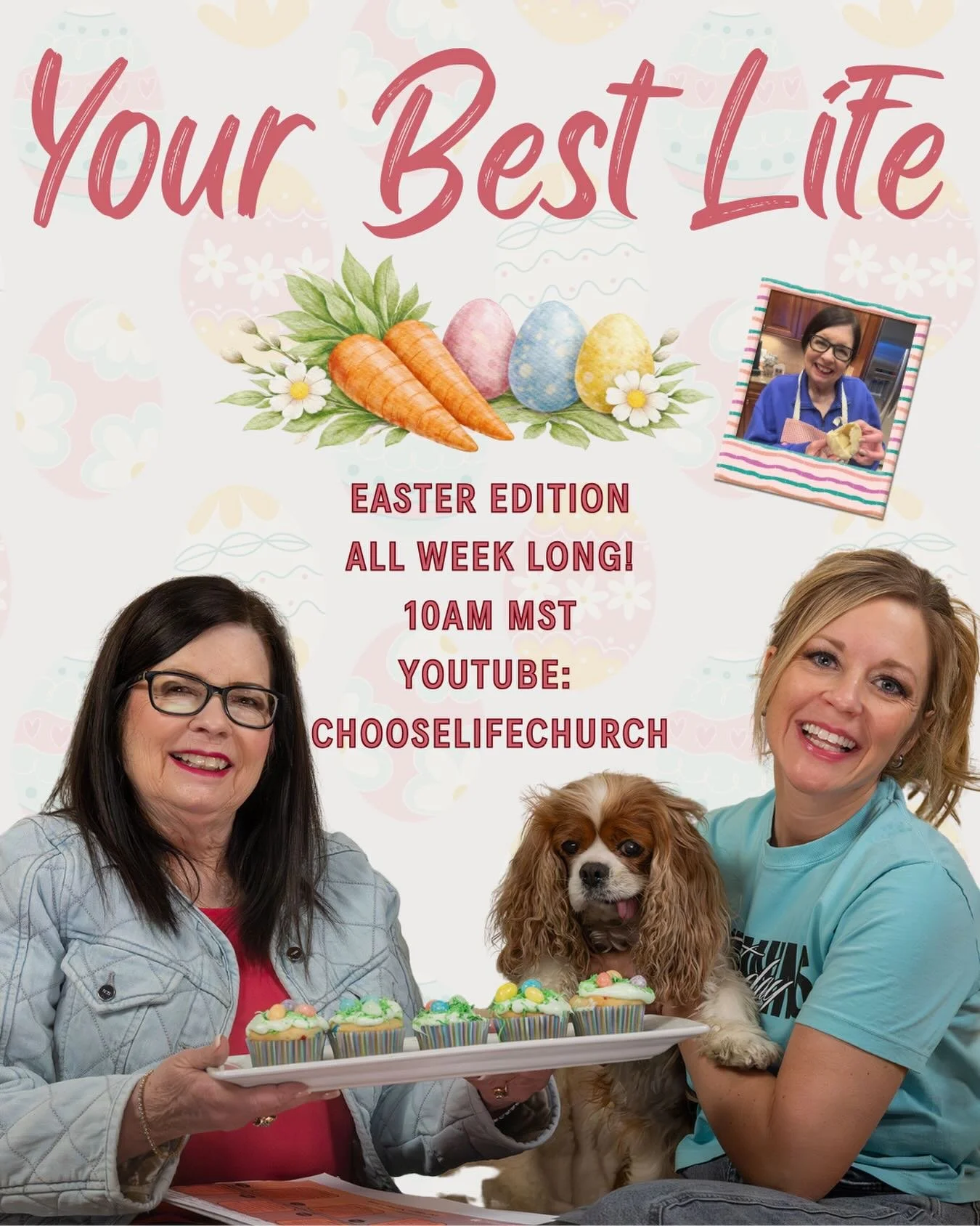 Join Dr. Kathy and Pastor Faith for an Easter Edition of Your Best Life all week at 10am MST! Live on YouTube and X: chooselife CHURCH