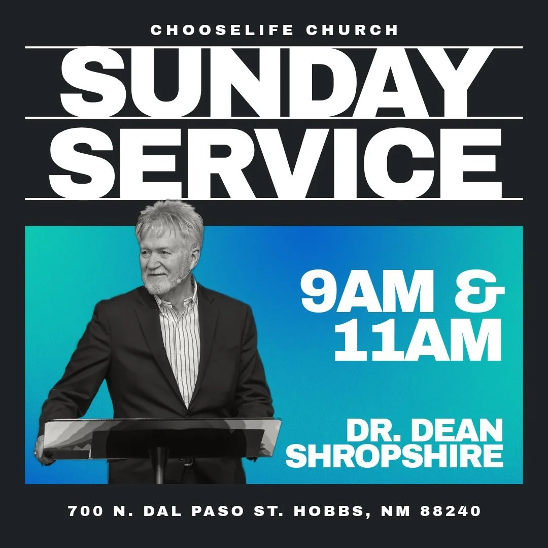 🙌 Looking for a place to belong? We&rsquo;d love to welcome you this Sunday at chooseLife CHURCH!

&bull; 9:00 AM &amp; 11:00 AM

📍 700 N. Dal Paso St.
Hobbs, NM 88240

Bring your family, invite a friend, and come experience what God is doing! We c