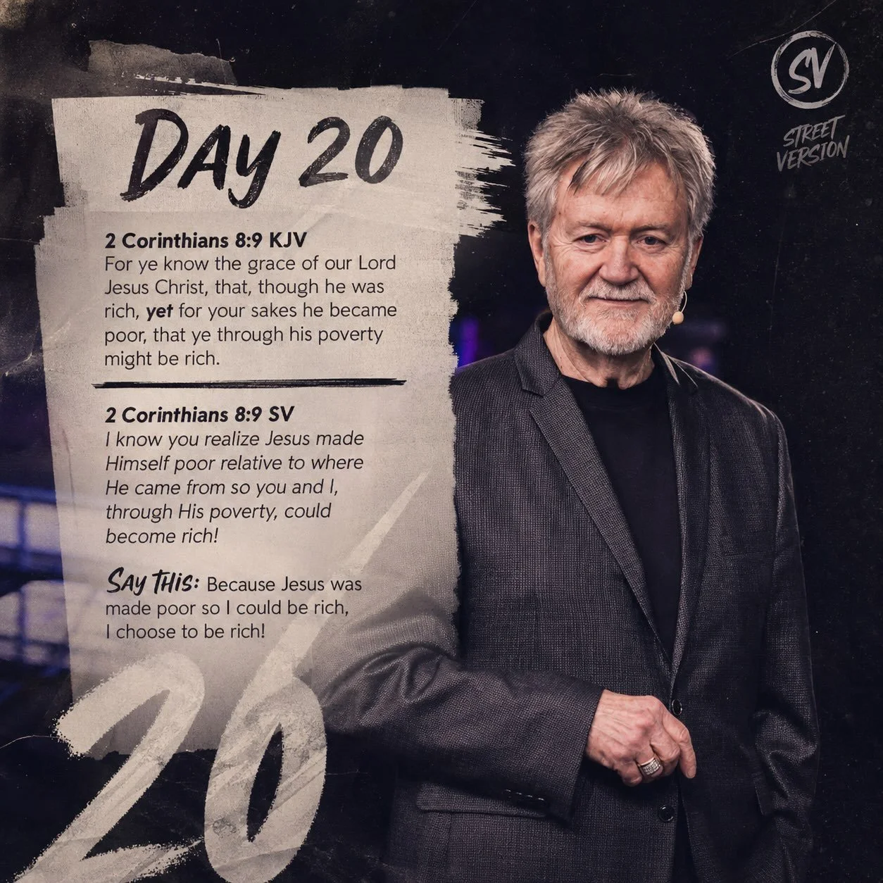 Day 20 📖

Jesus became poor so that through His poverty, we could become rich. Walk in what He paid for! 🙌