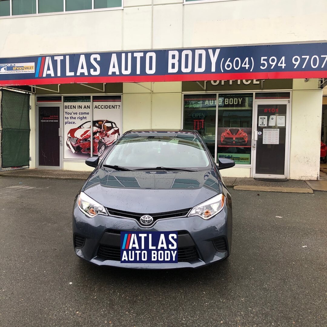 Happy Hump Day!

Today at Atlas we have finished off with this 2016 Toyota Corolla which got into a front end collision. 

Our Atlas Auto Body technicians repaired the right front door while replacing both the left and right fender, and front bumper 