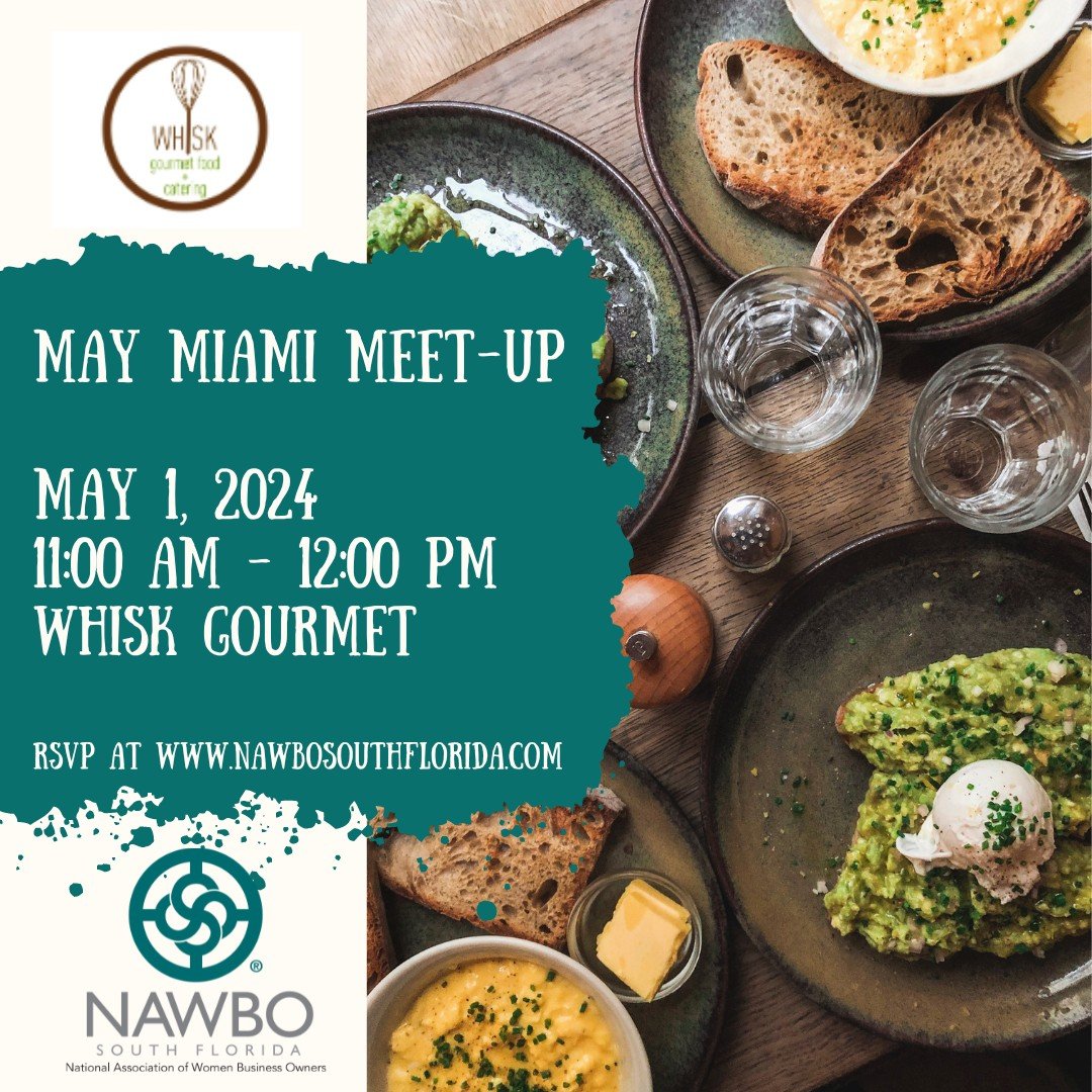 💥NEW LOCATION!💥

If you're in South Miami this week, please join us at @whiskgourmet for a midday meet-up this Wednesday, May 1 at 11:00 am. Come for an early lunch or a late breakfast, and share your business wins, challenges, goals, with fellow w