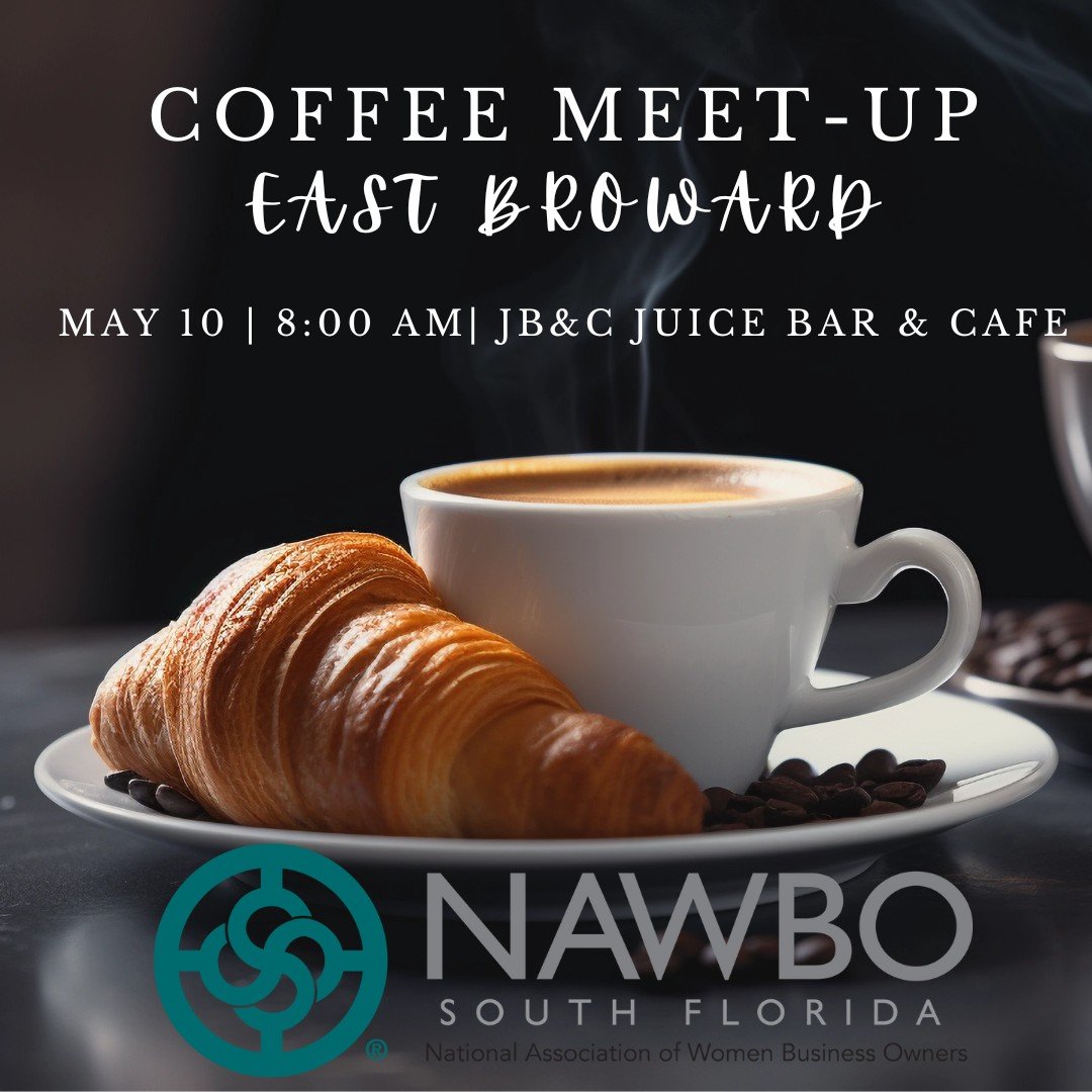 💥 NEW COFFEE MEET-UP - EAST BROWARD!💥

For our members and guests out east - rise and shine with us this Friday May 10 at 8:00 am at JB&amp;C @juicebarandcafe in Flagler Village! 

If you're a member, enjoy an early morning burst of energy connecti