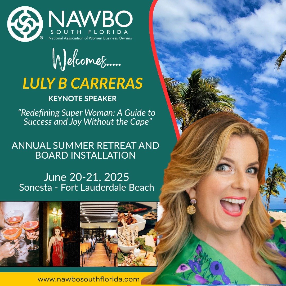 🌟 SPEAKER SPOTLIGHT 🌟

We are thrilled to welcome Luly B Carreras as a Keynote Speaker at our 2025 Summer Retreat! 

This powerhouse business strategist, bestselling Amazon author, and dedicated mother of two is on a mission to help women redefine 