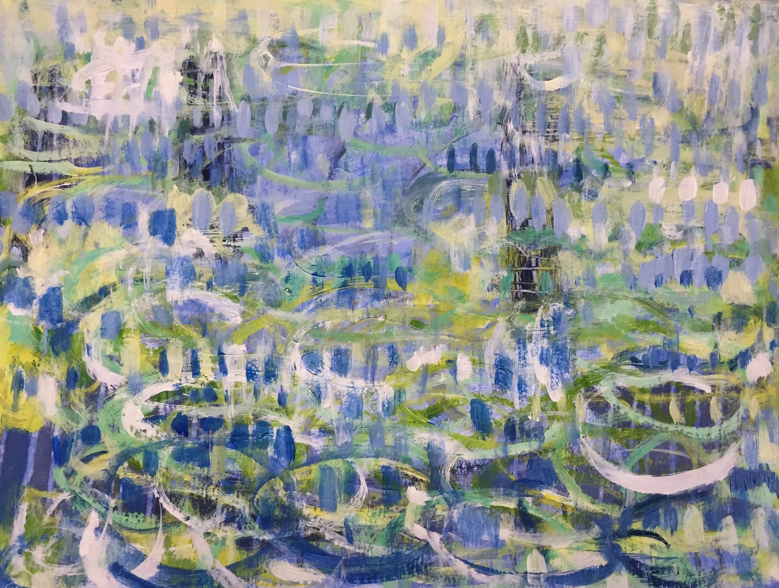 Beautiful Blue (4894) 9” x 12” Acrylic on Paper