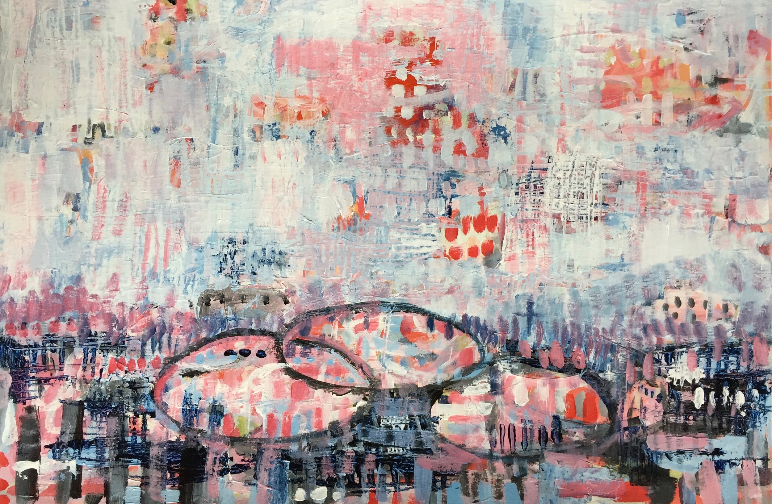 Poppy Bright (4926) 12” x 18” Acrylic on Paper