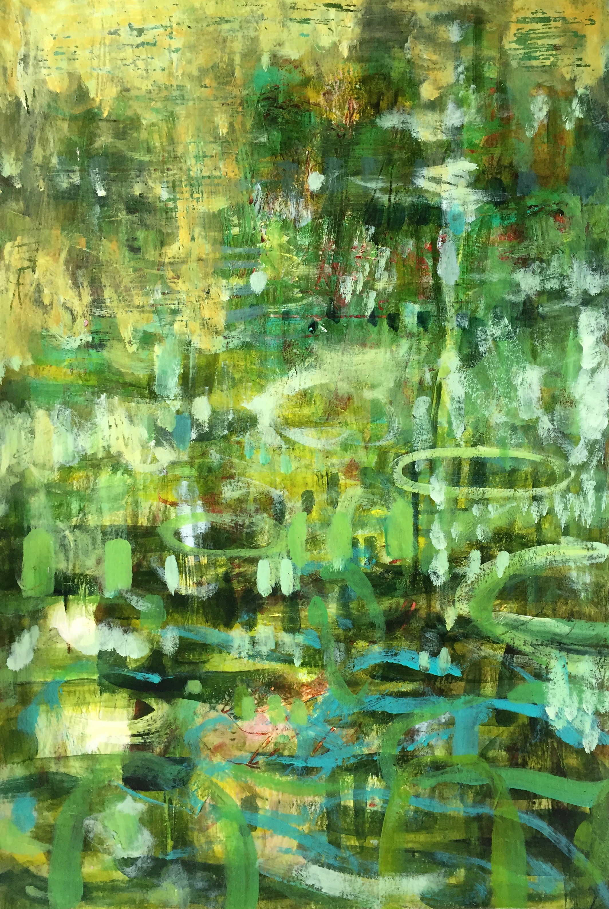 Forest Reflection (4937) 12” x 18” Acrylic on Paper