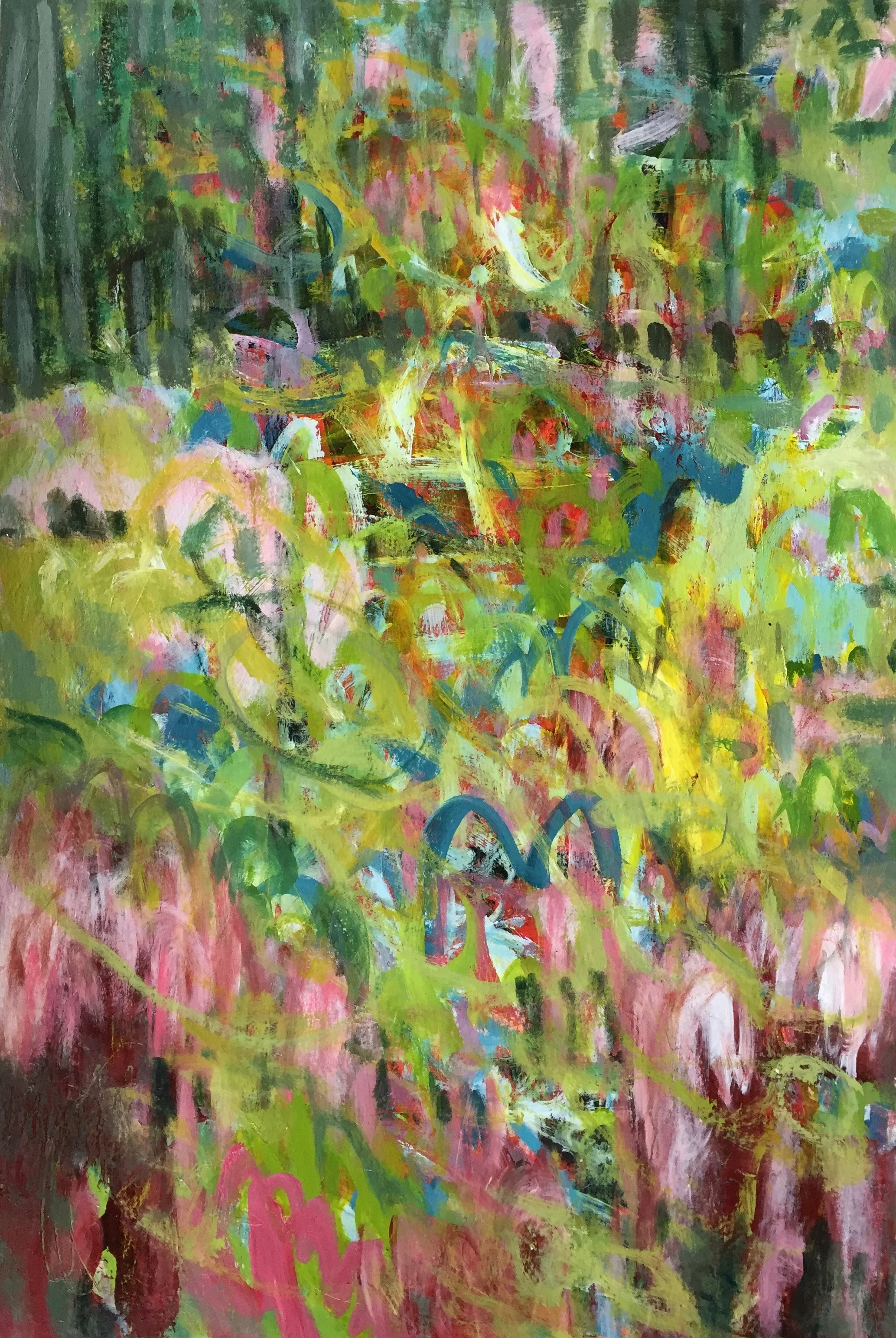 Sweet Blooming (4918) 12” x 18” Acrylic on Paper