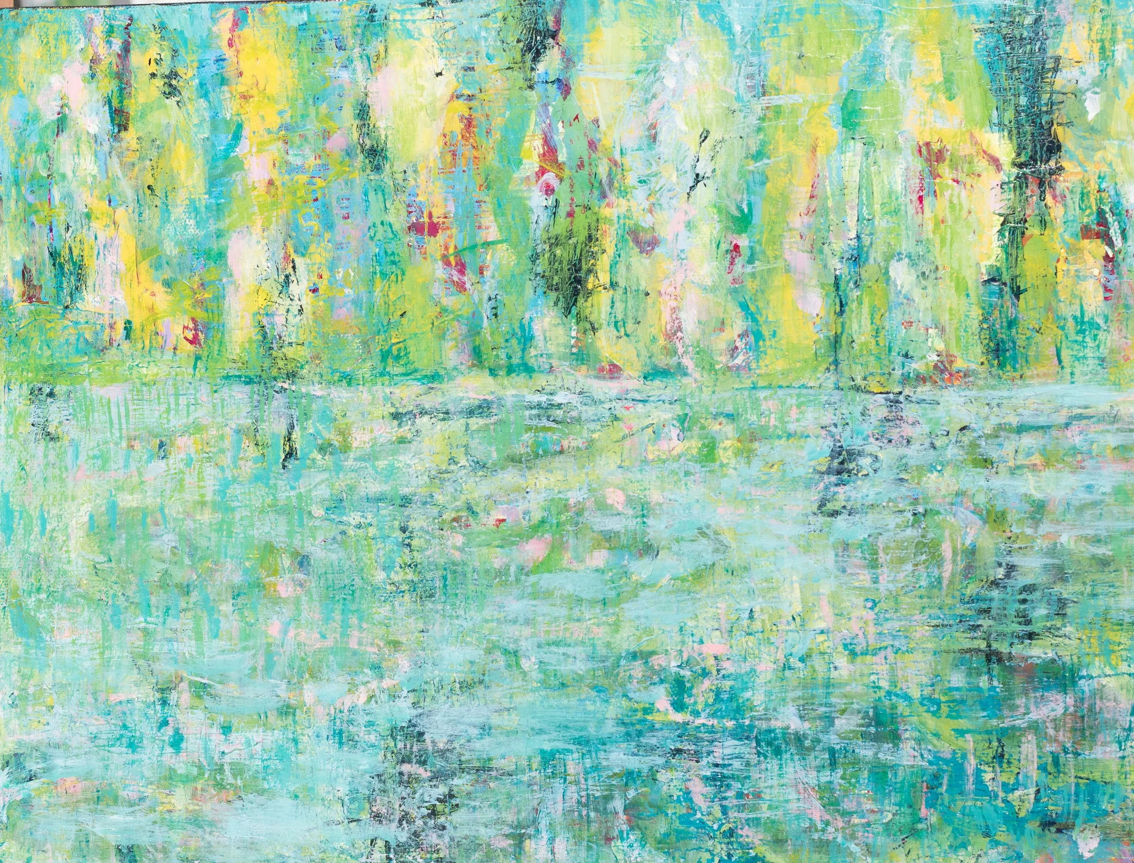 Turquoise Light Acrylic on Canvas