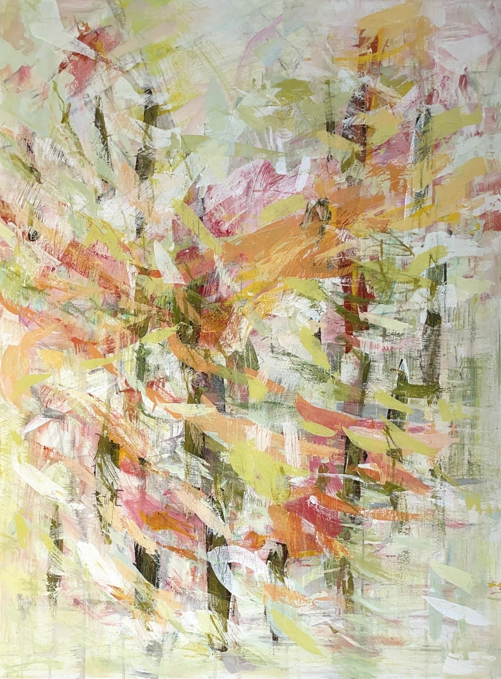   Suspended  2022 Acrylic on canvas, 40x30 inches 