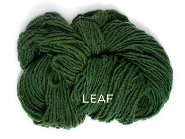 Worsted weight in Leaf green