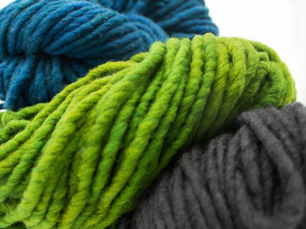 Group of super bulky merino wool