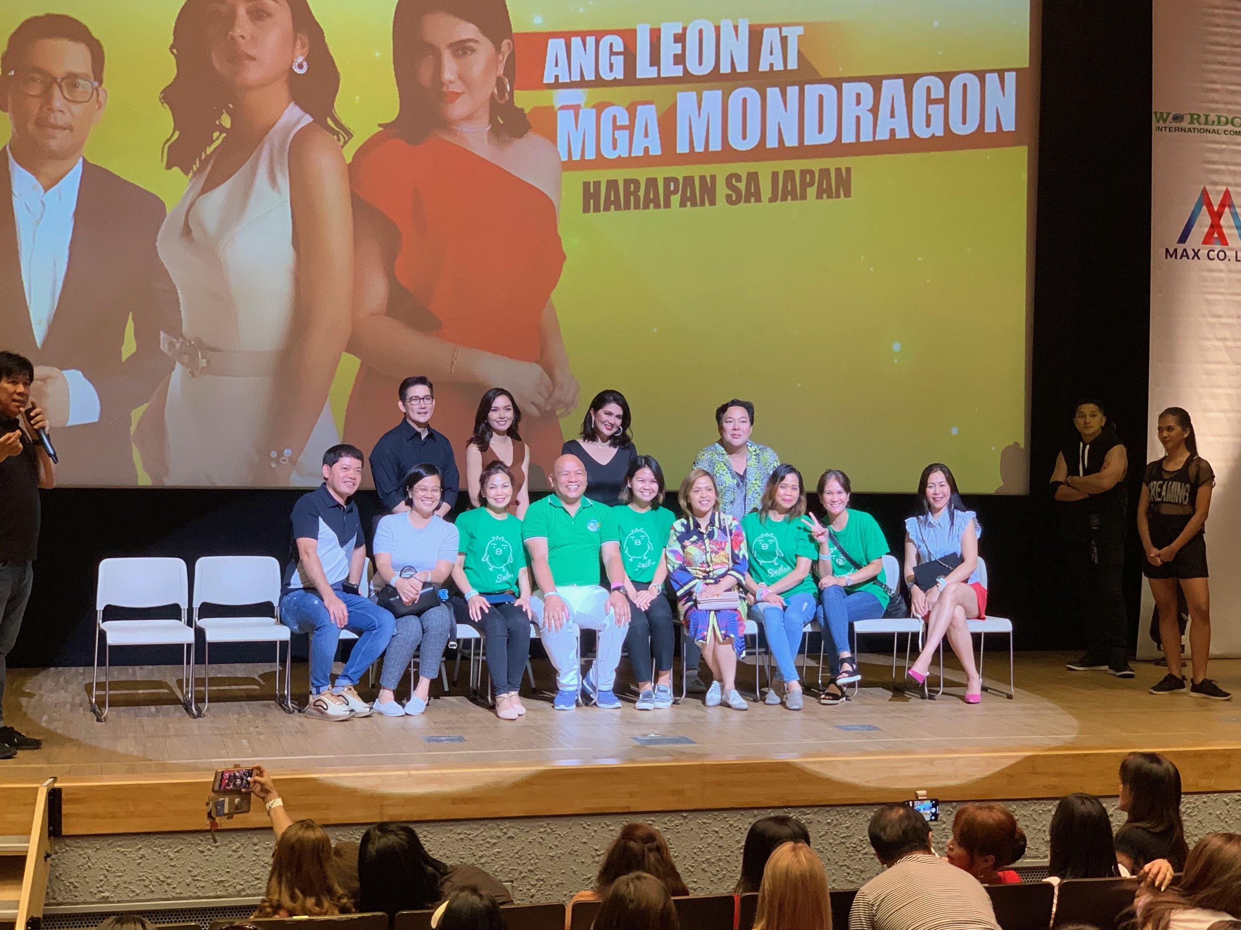 Personalities standing at the back (From left to right) — Richard Yap, Beauty Gonzales, Dimples Romana, and John ‘Sweet’ Lapuz