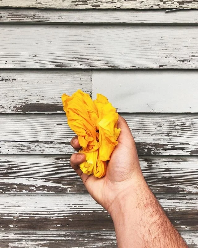 From βͺοΈβ‘οΈπ‘ First attempt at using natural dye was a success! Now I just need to wait for the rest of the supplies to come in so I can turn these into wax wraps!