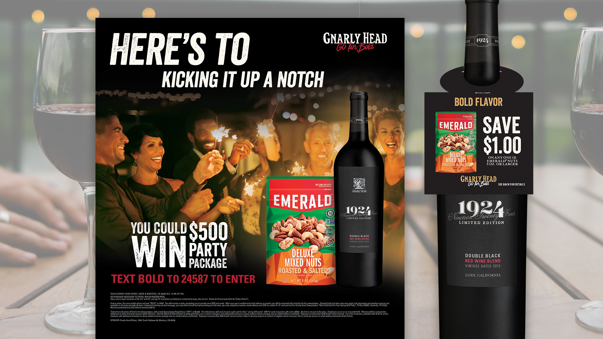 Gnarly Head Wine & Emerald Nuts