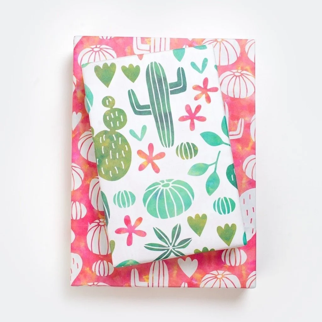 Cactus Watercolor Recycled Giftwrap