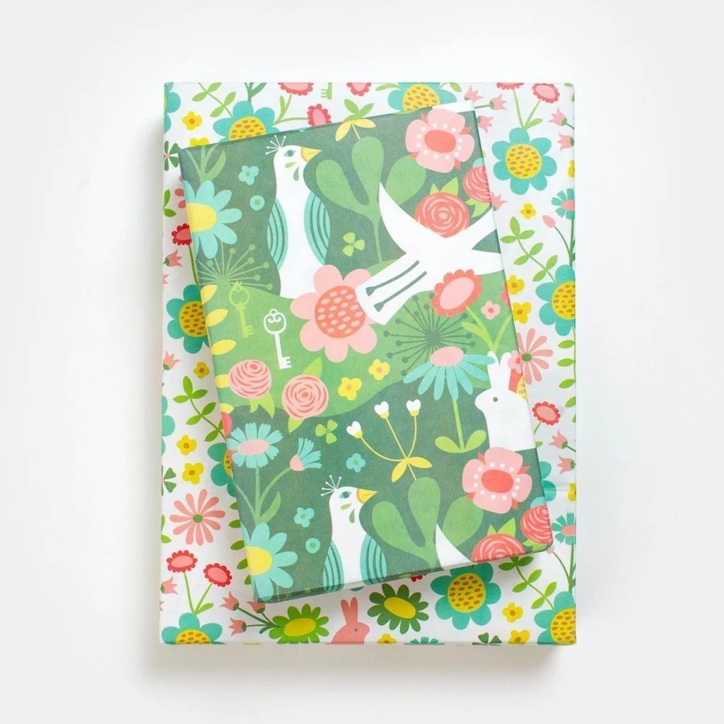 Enchanted Garden Recycled Gift Wrap