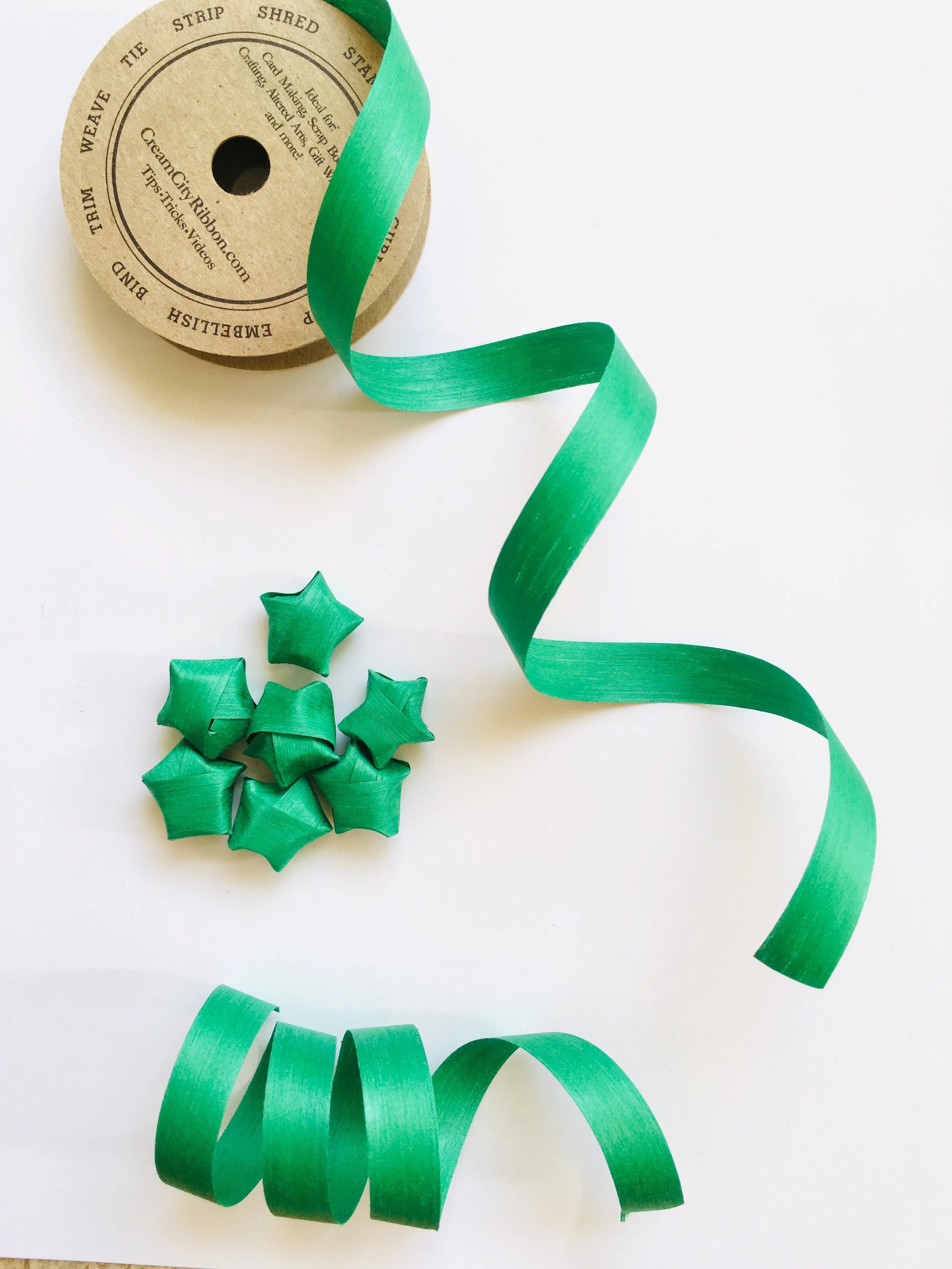 Holiday Green Cotton Ribbon