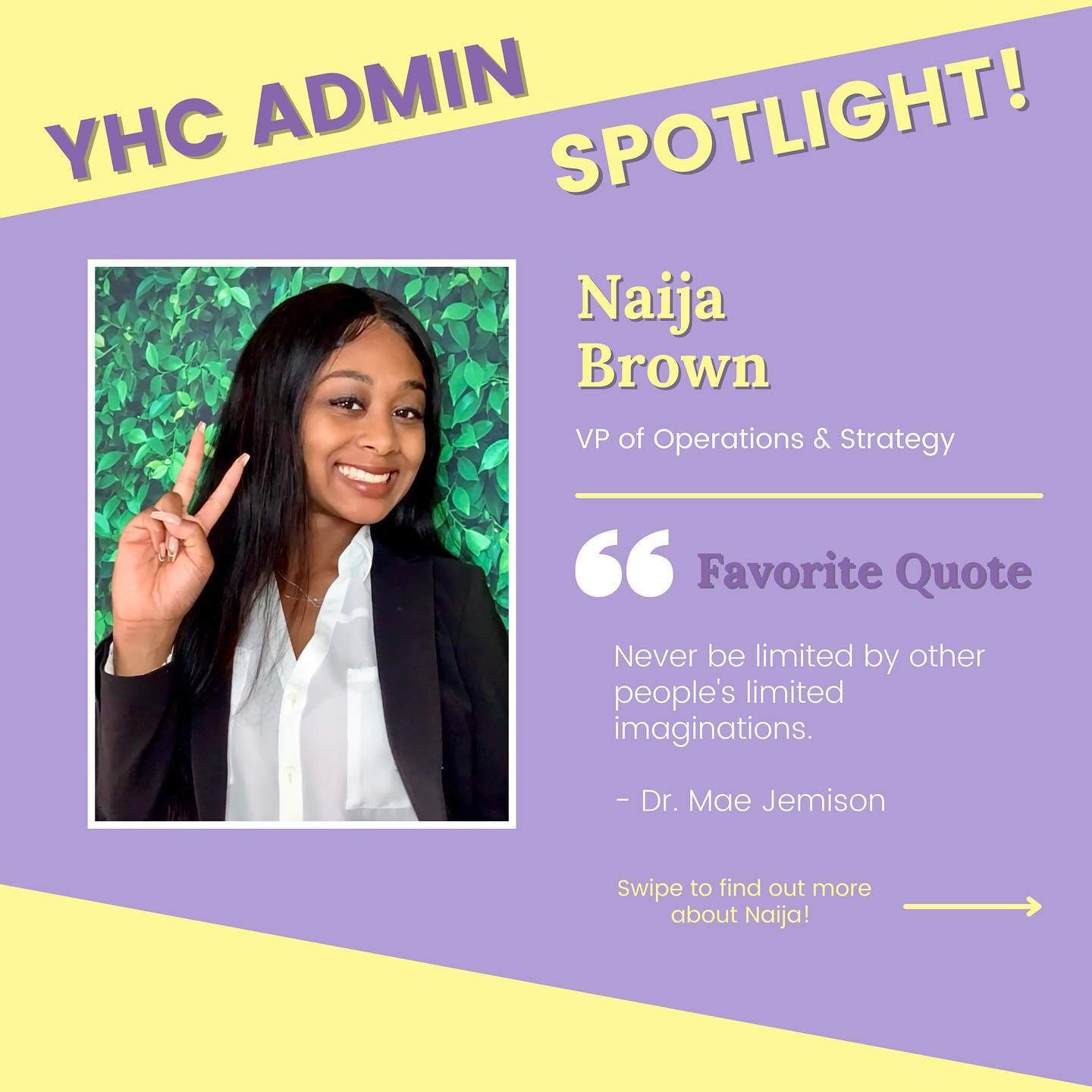 It&rsquo;s time for another #YHCMemberMonday 💛✨ Our latest admin spotlight post is for our VP of Operations &amp; Strategy @naijaxgabrielle 

Swipe to learn more about how she practices self-care!
.
#YHC #YellowHeartCommittee #Team #Spotlight #NonPr