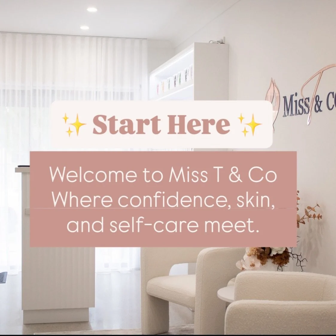 ✨ Start Here &mdash; Welcome to Miss T &amp; Co ✨

If you&rsquo;ve just found your way here, hi beautiful &mdash; I&rsquo;m Tia, Cosmetic Nurse and Dermal Therapist with over 20 years in the industry.

At Miss T &amp; Co, we&rsquo;re all about real r